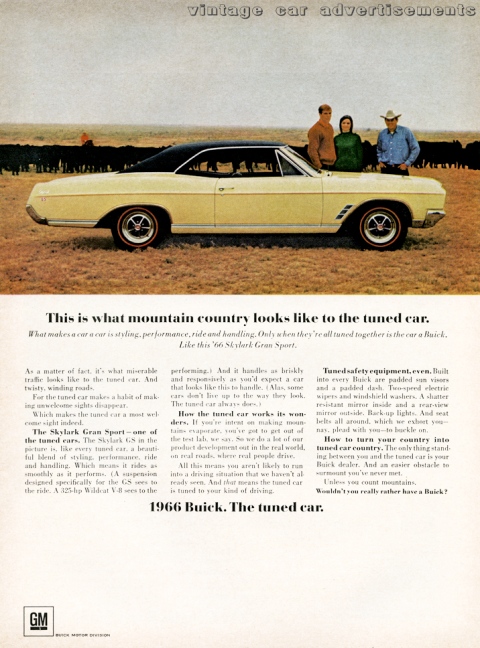 1966 print ad for the Buick Skylark car